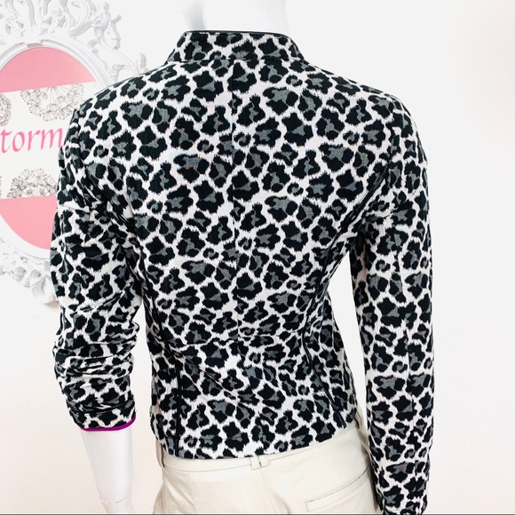 Charter Club / Animal Print Peplum Blazer/Blouse - Picture 5 of 8
